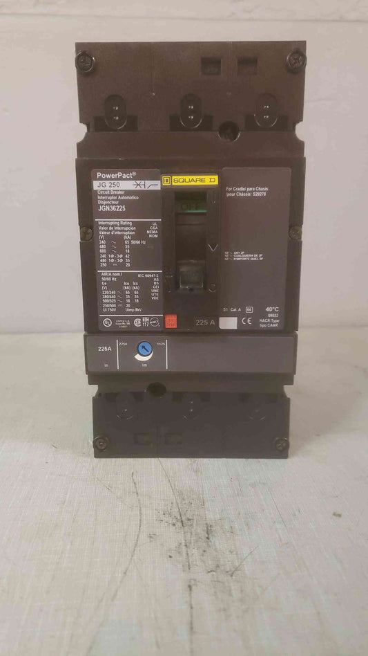 SQUARE D 225A JG 250 CIRCUIT BREAKER JGN36225 PowerPact