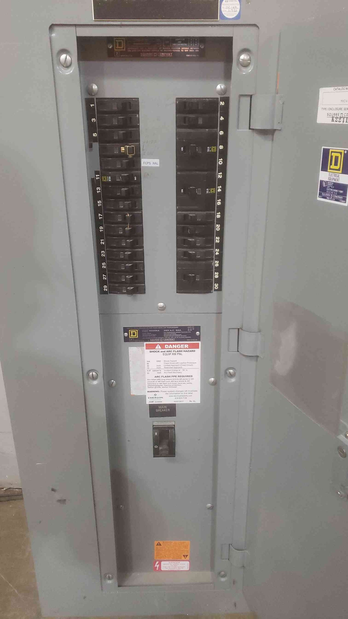 Square D NQODKA Complete Panelboard 225A 42-Cir 3PH Copper Bus Box & Trim MCB (SKU: 110622)