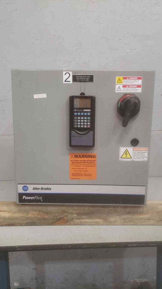 Allen-Bradley PowerFlex 525 Packaged Drive, 3HP, 240V, 13.8A, 3PH VFD