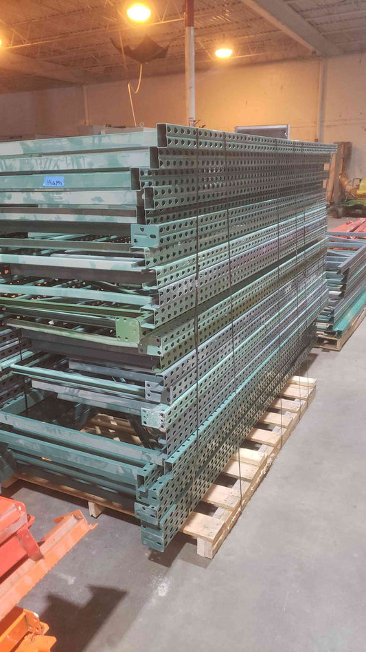 42"x3"x120" Green Pallet Racking Uprights Vertical (SKU: 111108)
