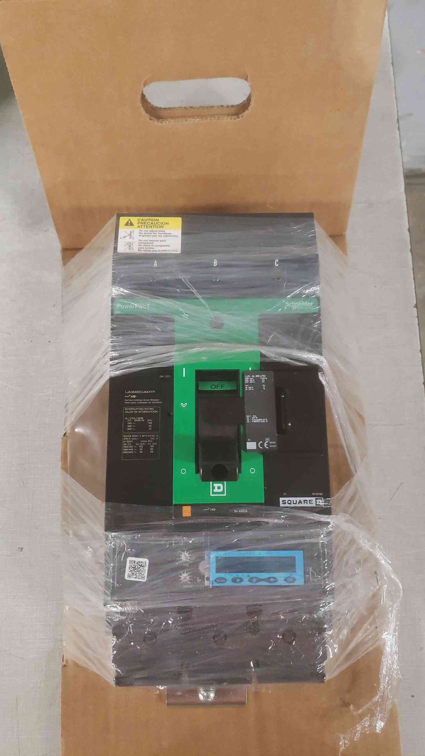 NEW SQUARE D 3PH 400A PowerPact Circuit Breaker LJA36400CU44XYP (SKU: 111147)