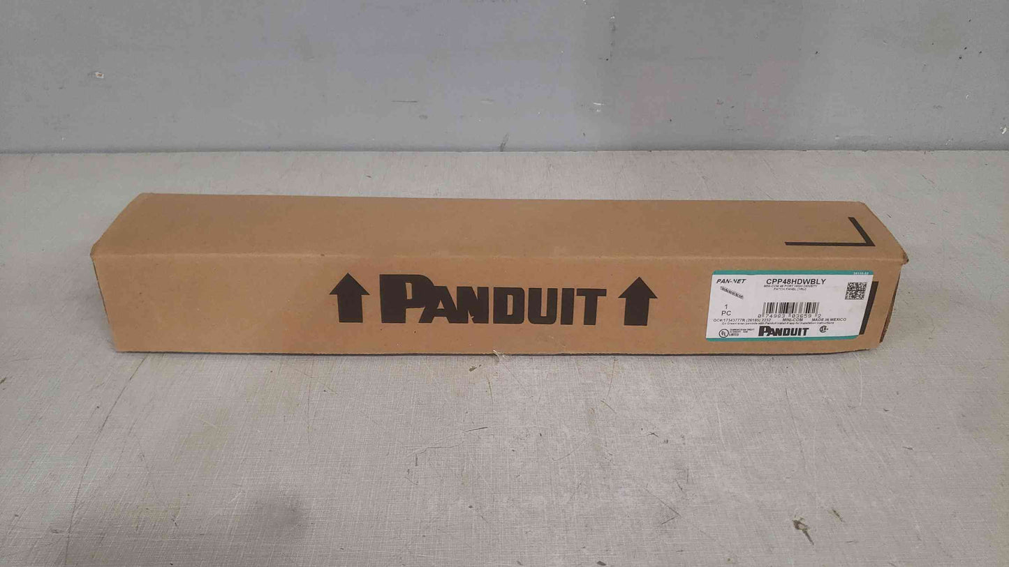 New Panduit Mini-Com 48 Port High Density Patch Panel CPP48HDWBLY (SKU: 111170)