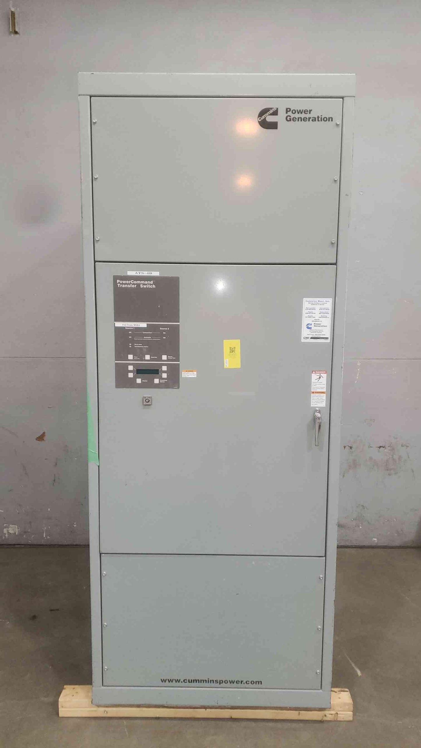 Cummins 1600A 480V ATS Automatic Transfer Switch OTPCF-1169039 (SKU: 111241)