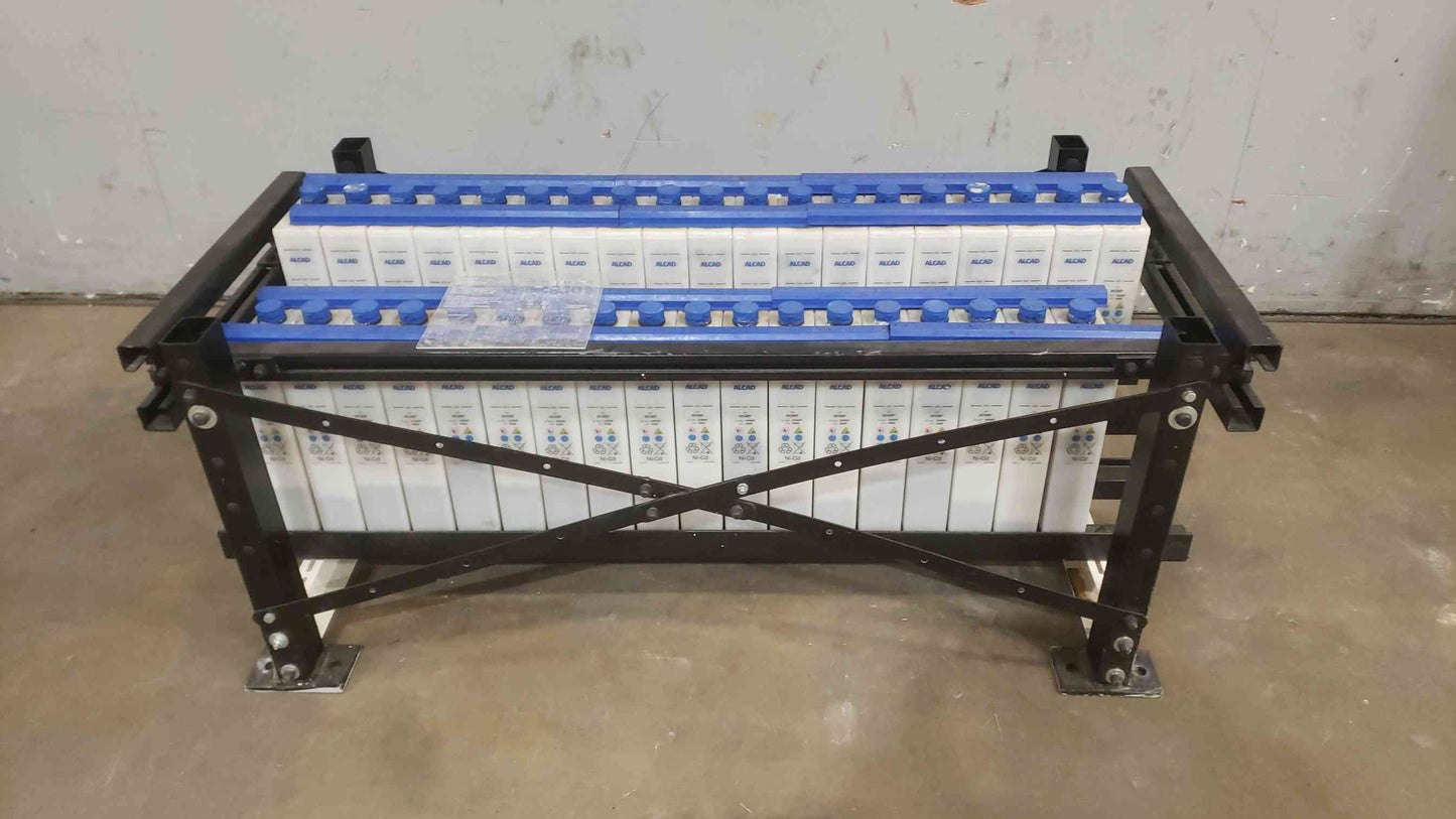 Alcad Nickel Cadmium 36 Rechargeable Batteries in Rack (SKU: 11294)