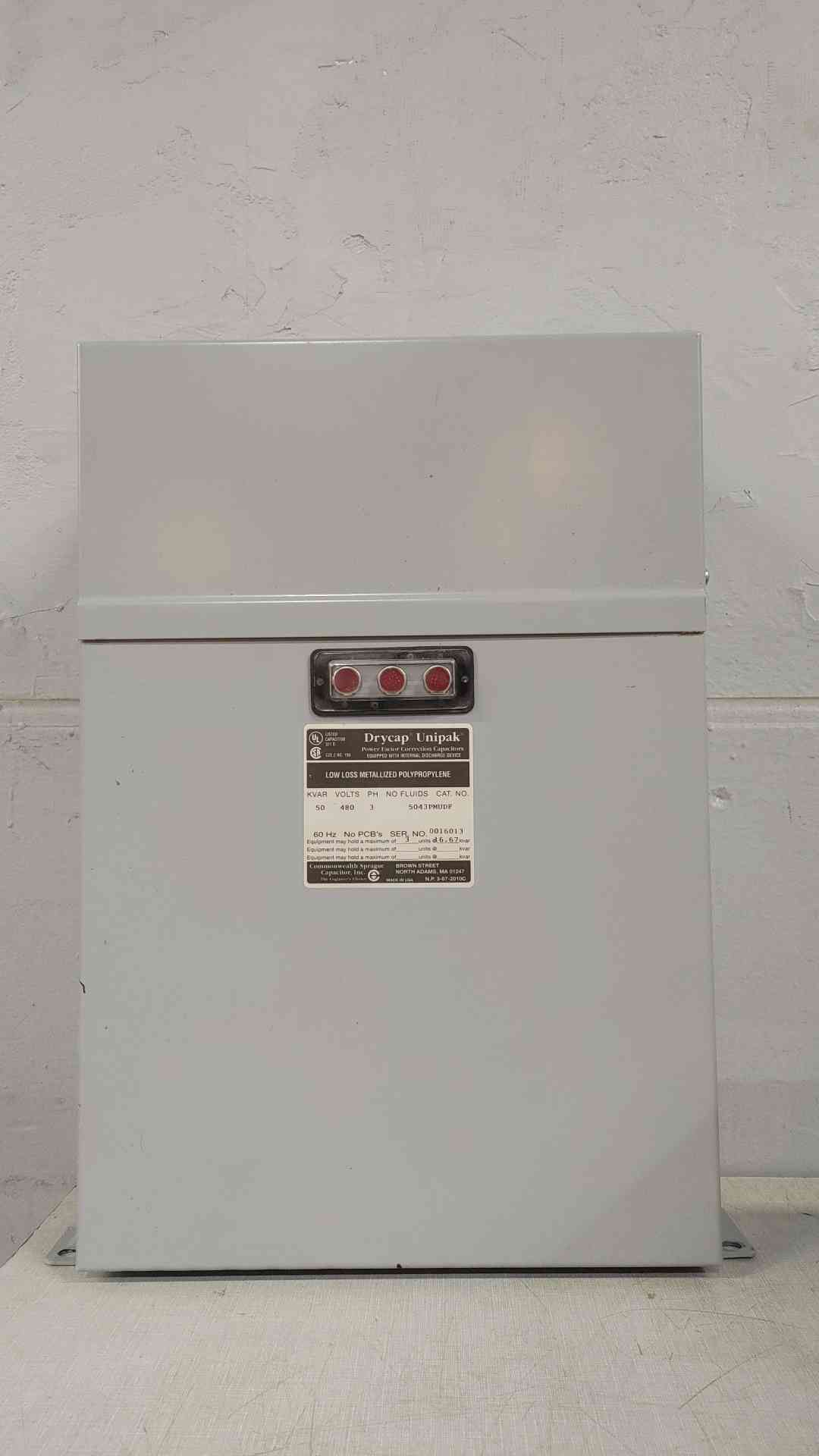 SPRAGUE 50KVAR 480V 3PH Power Factor Correction Capacitor 5043PMUDF(SKU: 111349)