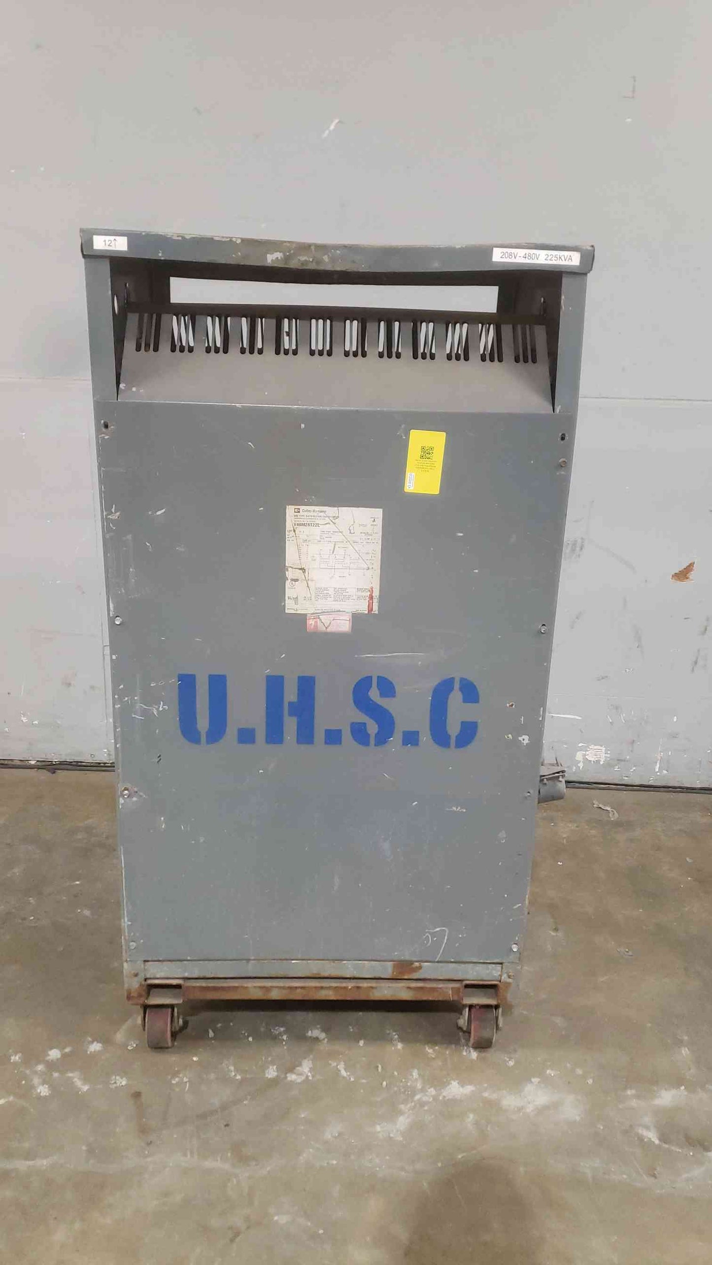 Cutler-Hammer 225KVA 480v x 208Y/120v 3PH Dry Transformer V48M28T22L (SKU: 111376)