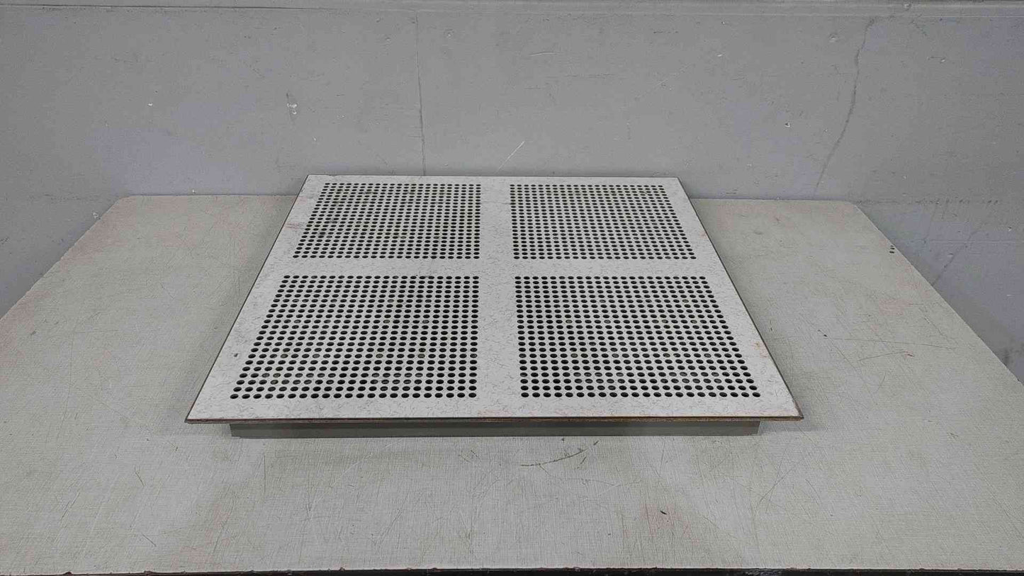 2x2 White Perforated Raised Floor Tile Tate (SKU: 111380)