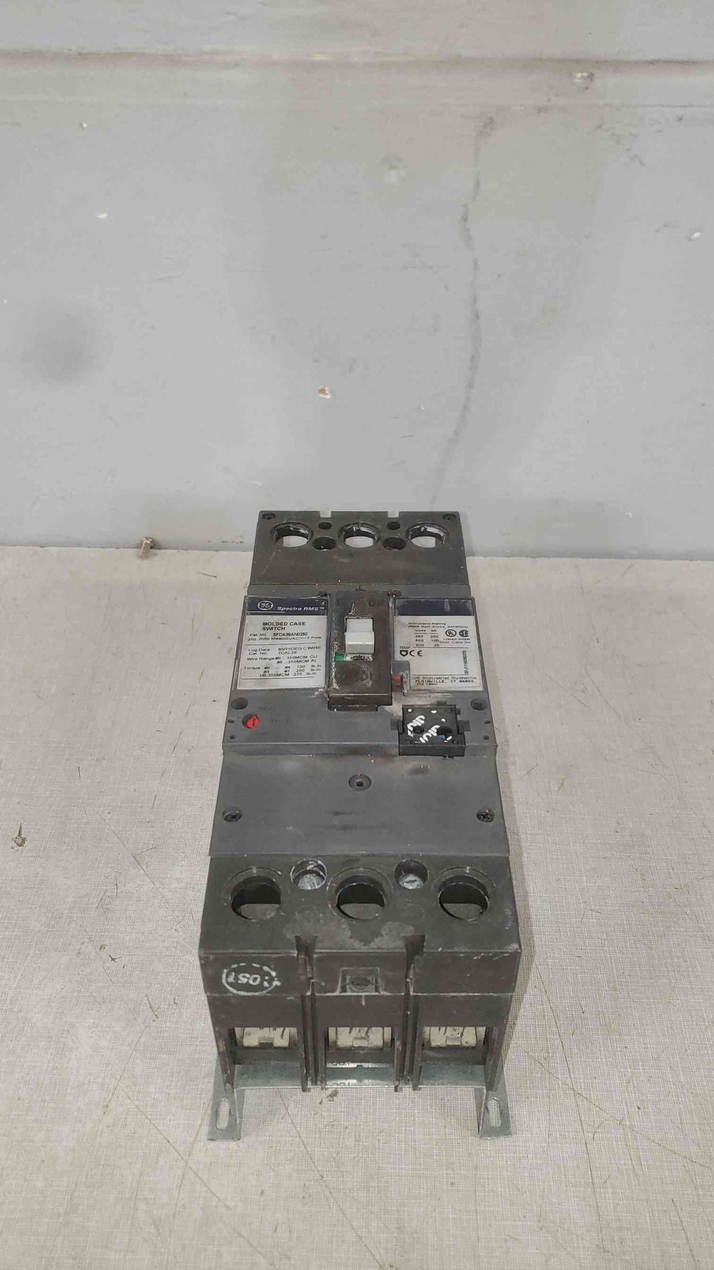 GE SPECTRA SERIES 250A 600VAC~ 3 Pole Breaker SFDA36AN0250 (SKU: 111399)