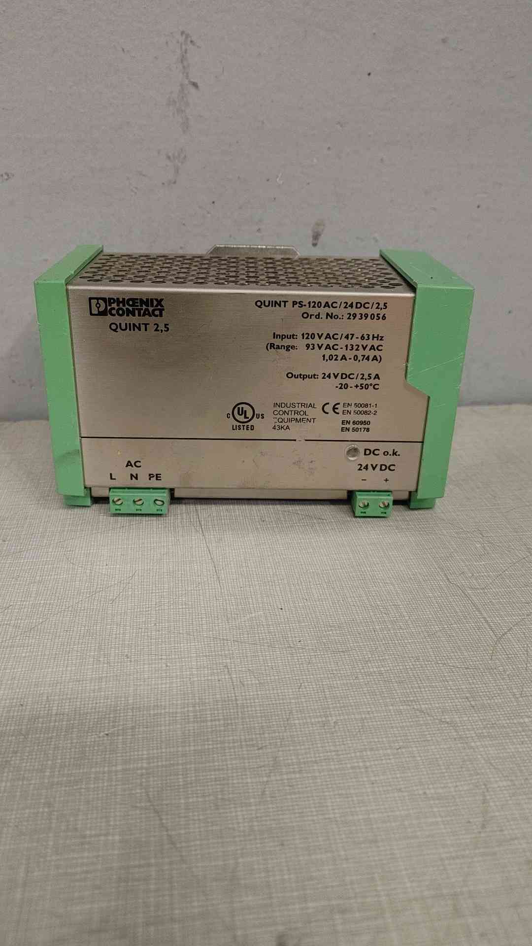 Phoenix Contact QUINT PS-120AC/24DC/2.5 power supply unit(SKU: 111567)