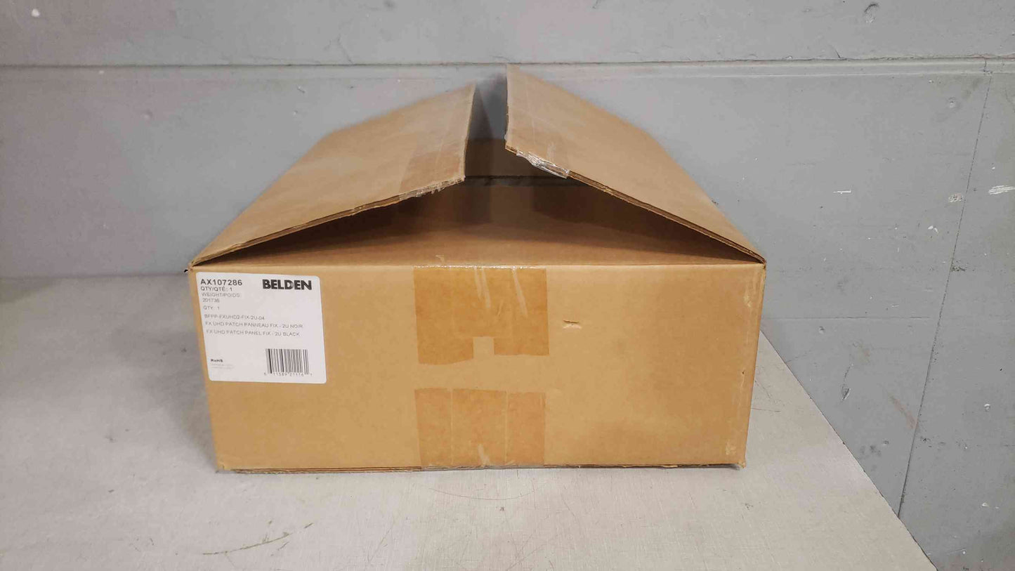NEW Belden FX UHD Patch Panel Fix 2U Black AX107286 (SKU: 111536)