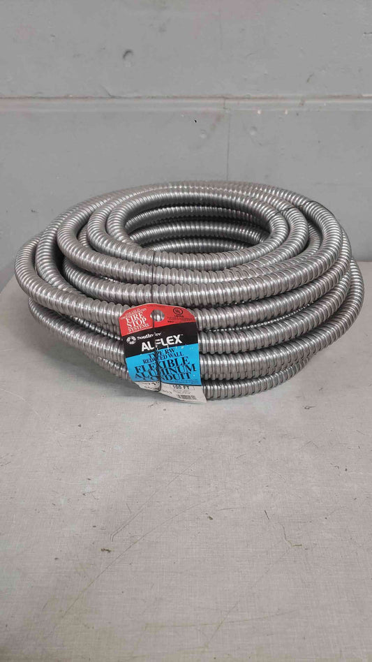 NEW 100' Southwire Flexible 3/4" Aluminum Conduit Type RW 55082303 (SKU: 111605)