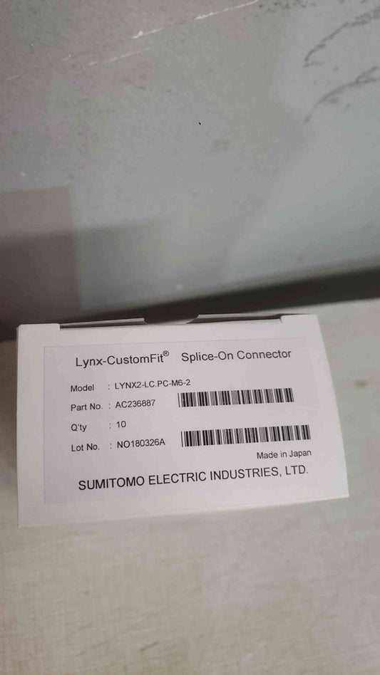 NEW Corning Box Of 10 Lynx-CustomFit Splice-On Connectors LYNX2-LC.PC-M6-2