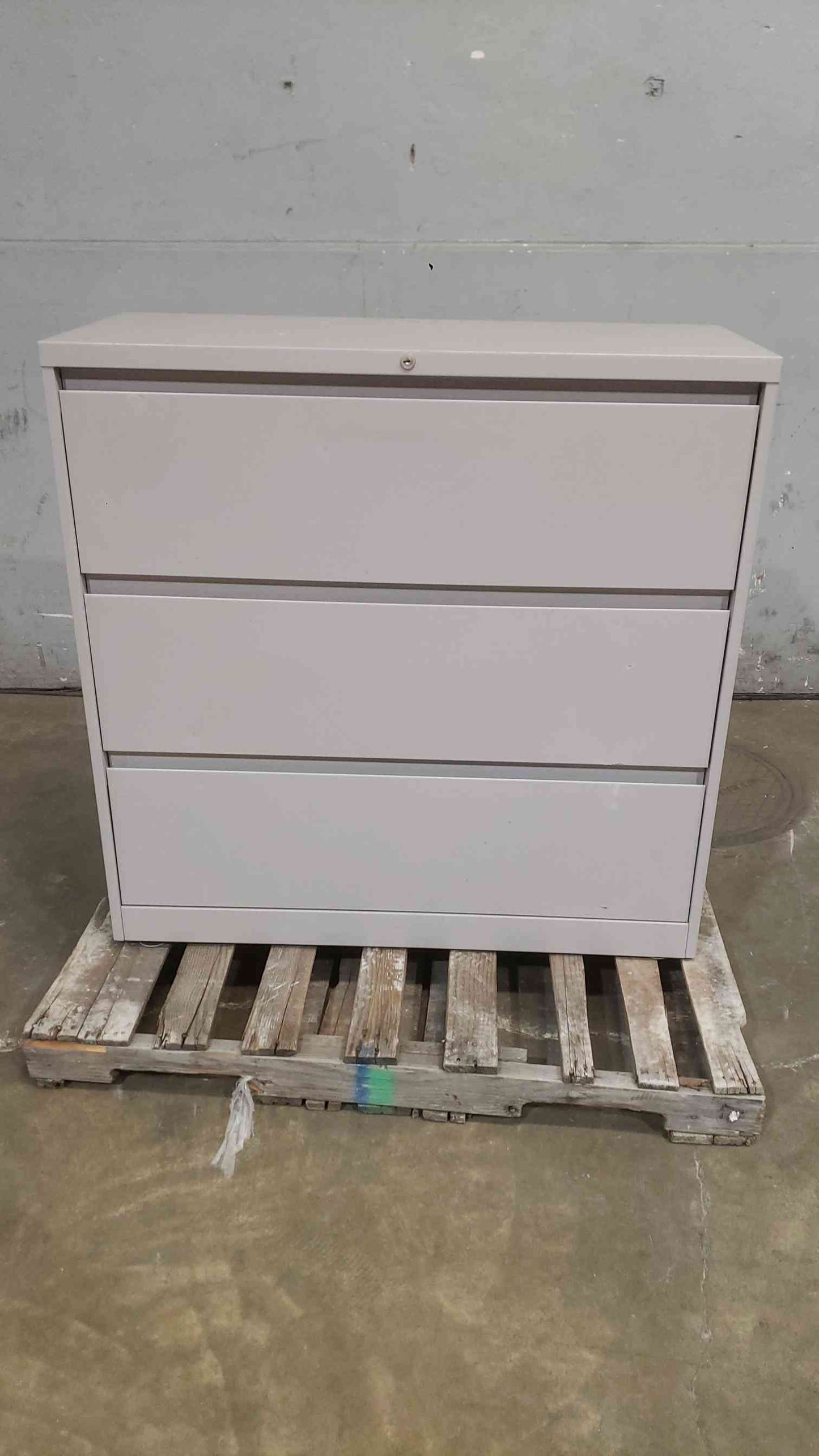 Grey 42" Three Tier Filing Cabinet 42"x18"x42" (SKU: 111849)