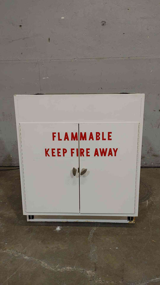 3' White Flammable Cabinet W/ 2 Doors (SKU: 111970)