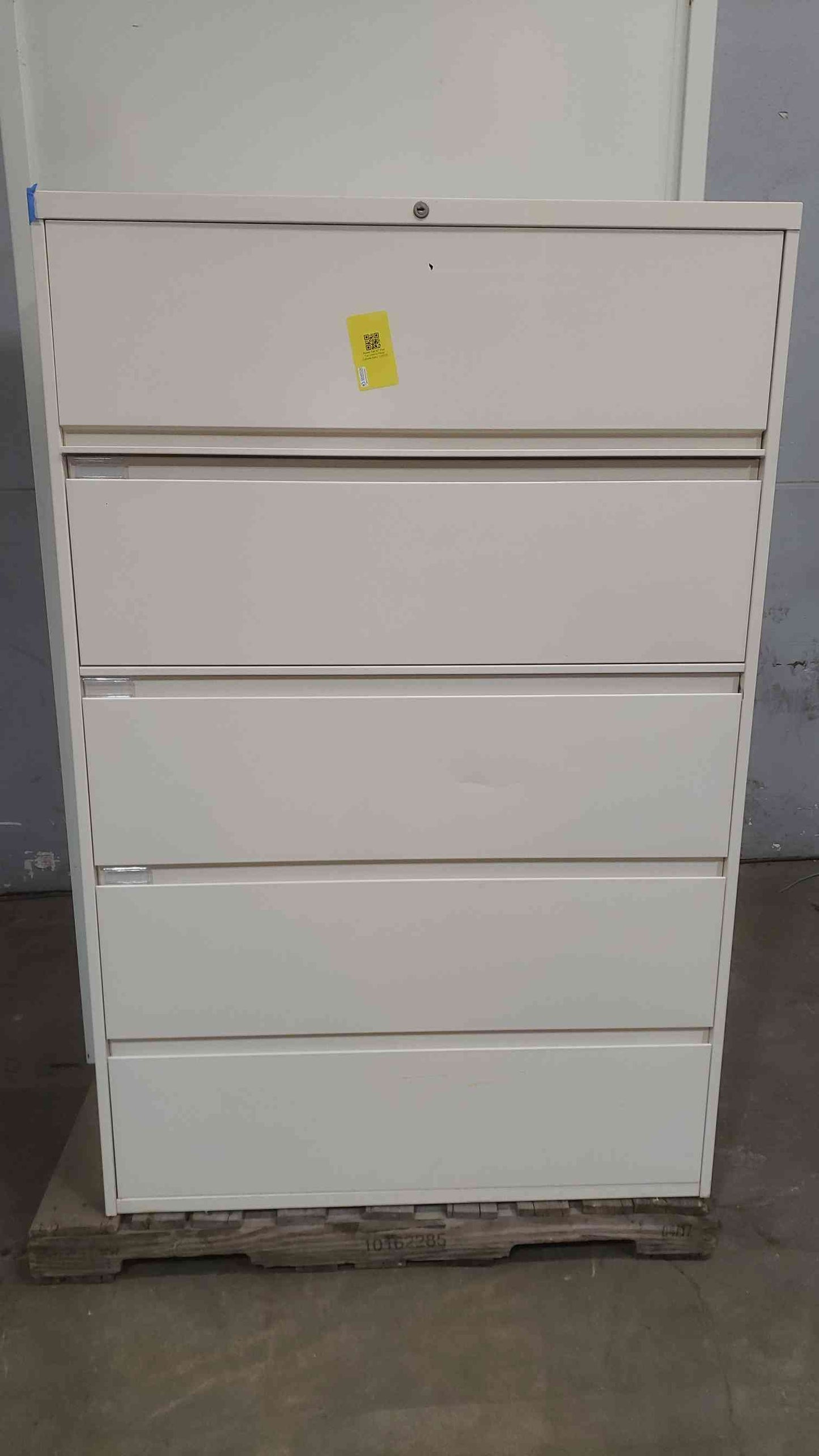 Tan 42" Five Tier Lateral Filing Cabinet (SKU: 112073)
