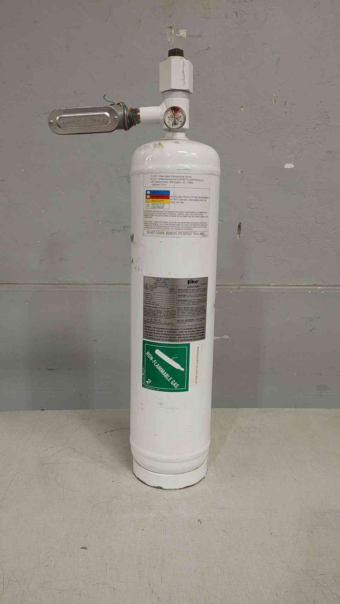 FIKE 25lbs FM-200 Clean Agent Fire Suppression Tank (SKU: 112126)