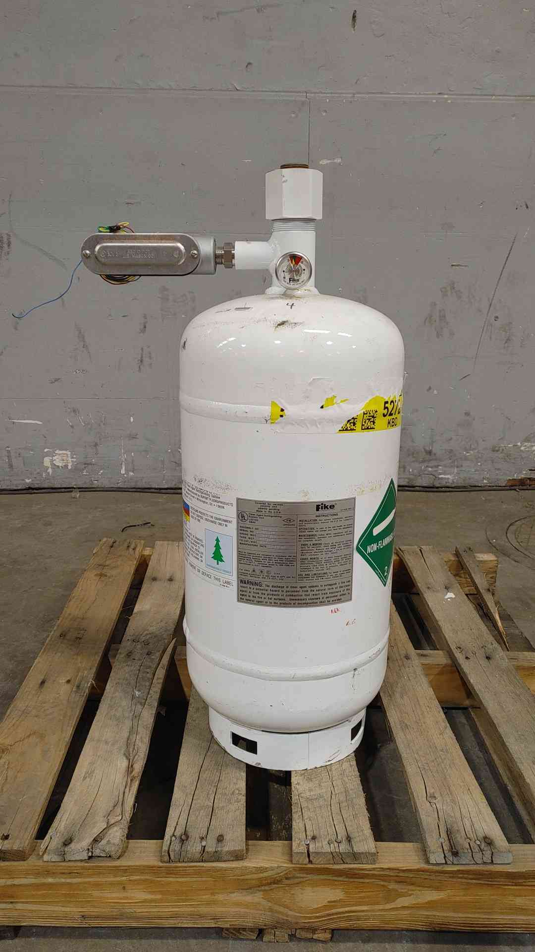 FIKE 59lbs FM-200 Clean Agent Fire Suppression Tank (SKU: 112127)