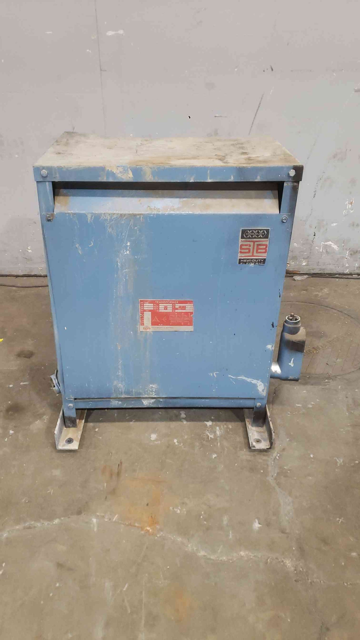 SB/HEVI-DUTY 45KVA 480v x 208Y/120v Class AA Dry Type Transformer T2H 45A (SKU: 112165)