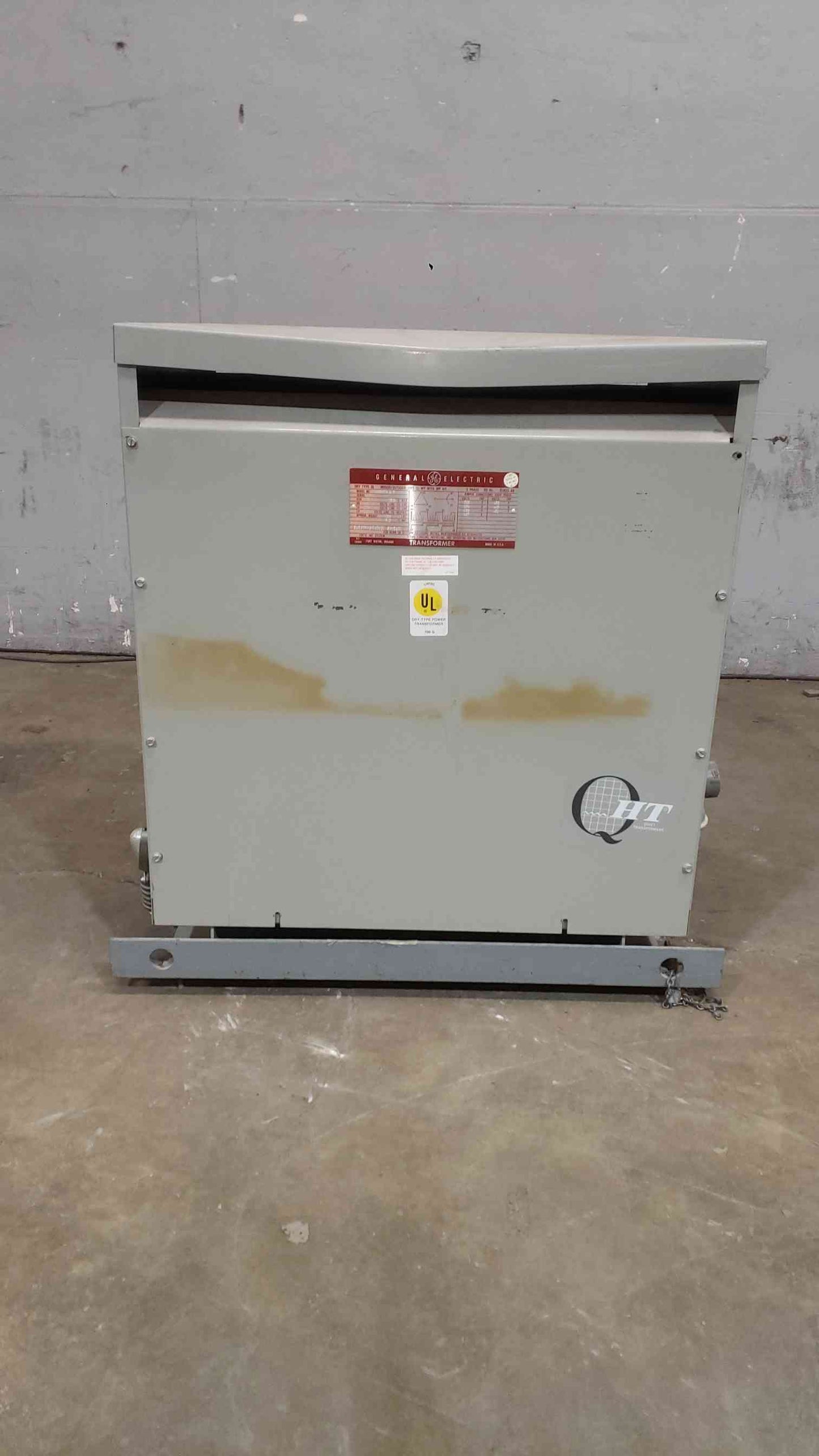 75KVA GE 480v x 208Y/120v 3PH Class AA Transformer 9T23B3874 G 3 (SKU: 112176)