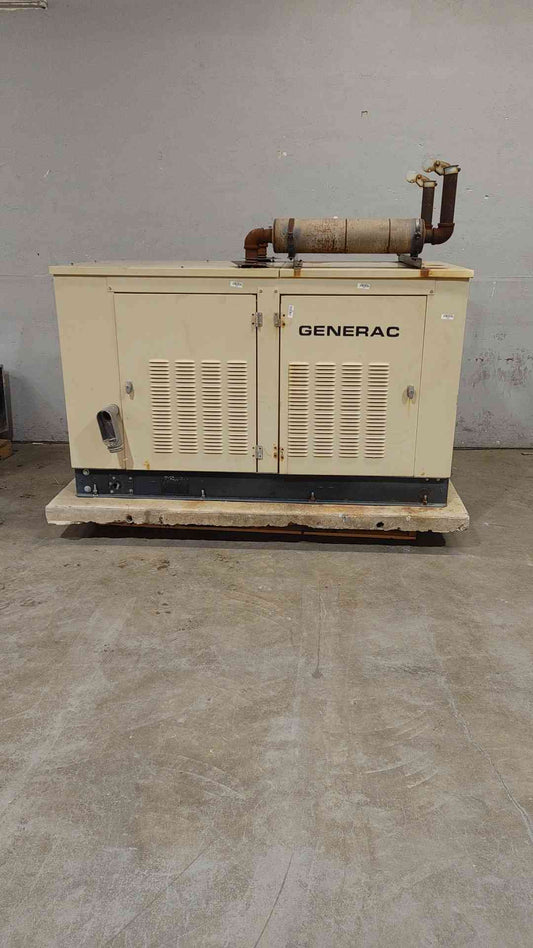 35kW Generac 291.6A 120/240V 1PH Nat Gas LP Generator SG035 1214Hrs TESTED (SKU: 112206)
