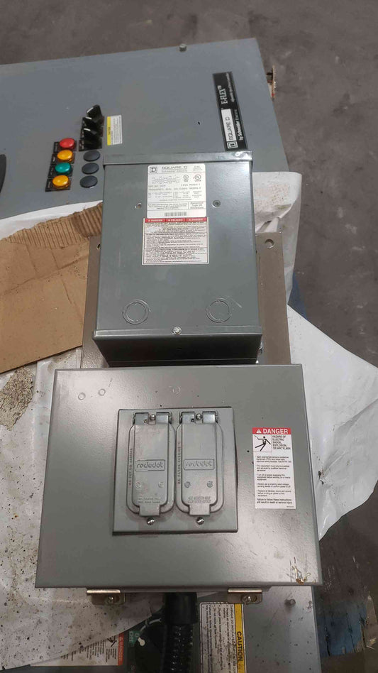 Square D 2KVA 1PH 480-120/240 Transformer 2S1F and Outlets (SKU: 112194)