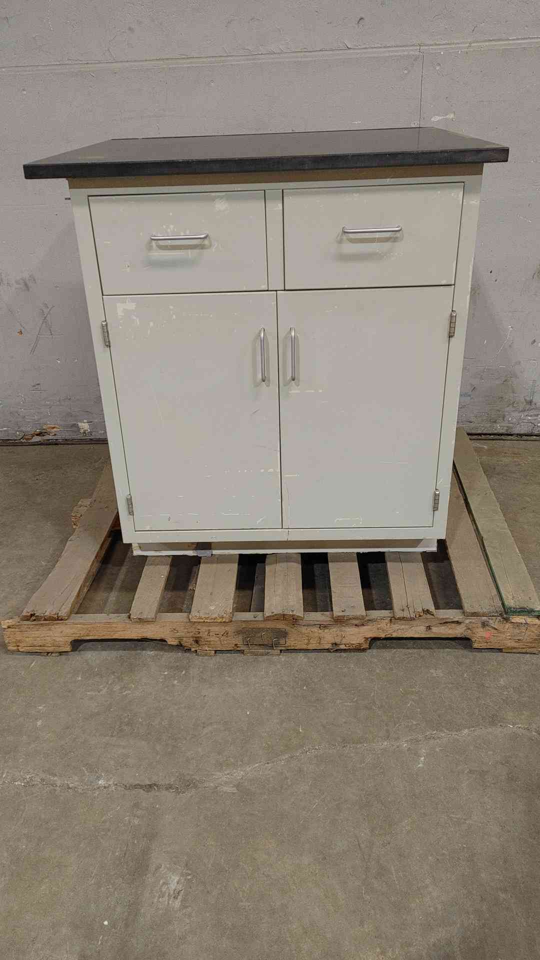34" 2 Door/2 Drawer Metal Casework Jamestown JMP w/ Counter Top (SKU: 112201)