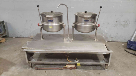 Cleveland Dual 12 Gal. Tilting Steam Kettles W/ Base SD-1600 (SKU: 112269)