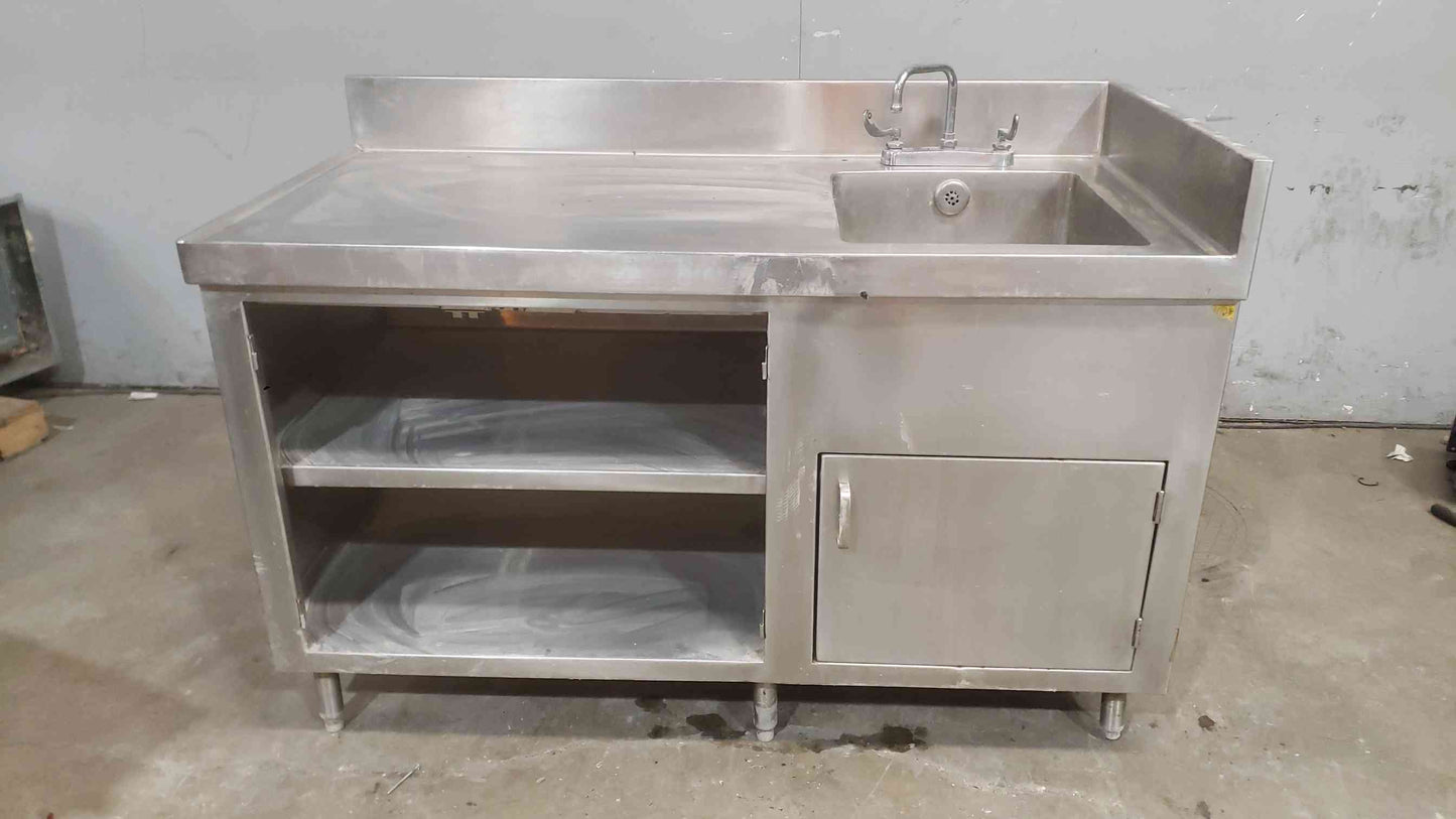 5' Stainless Steel Cabinet W/ Integrated Faucet (SKU: 112271)