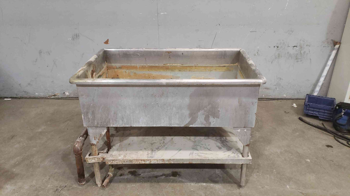 Stainless Steel Commercial Deep Basin Sink W/ Storage Shelf (SKU: 112272)