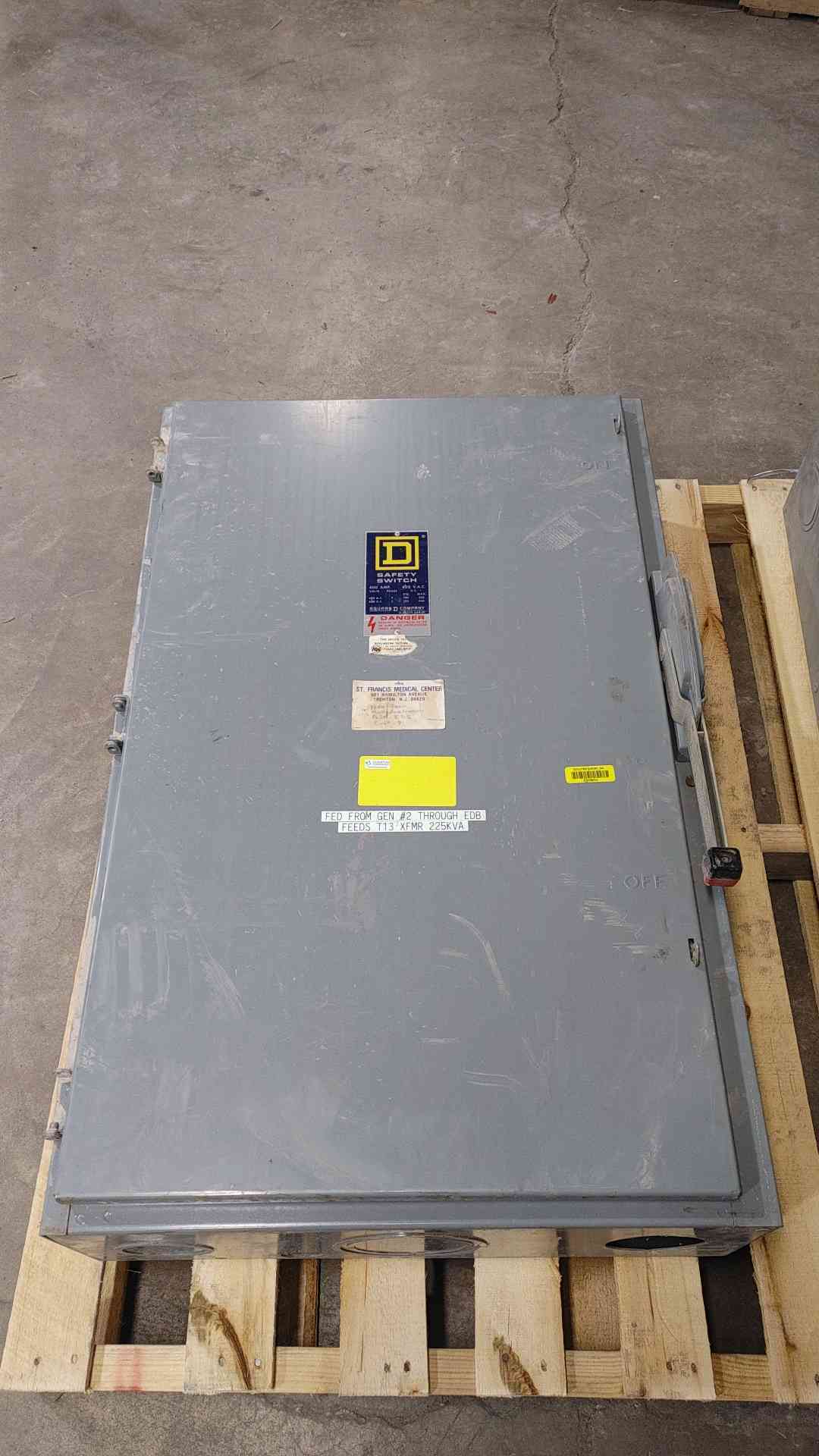 Square D 400A 600VAC 3PH Safety Switch H 365-N (SKU: 112277)