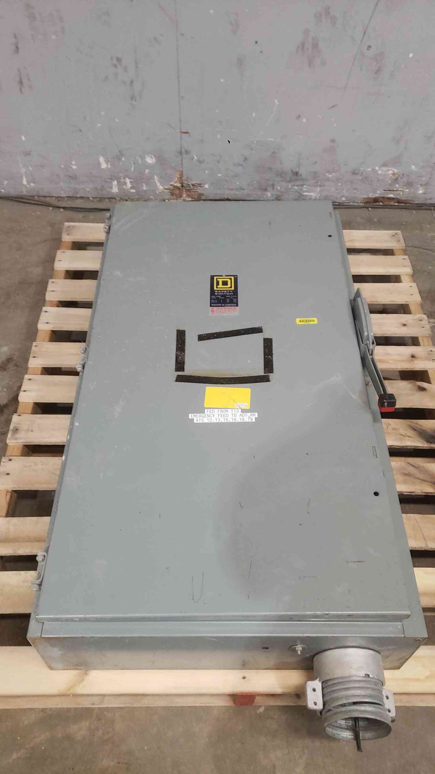 Square D 400A 600VAC 3PH Safety Switch H365N (SKU: 112279)