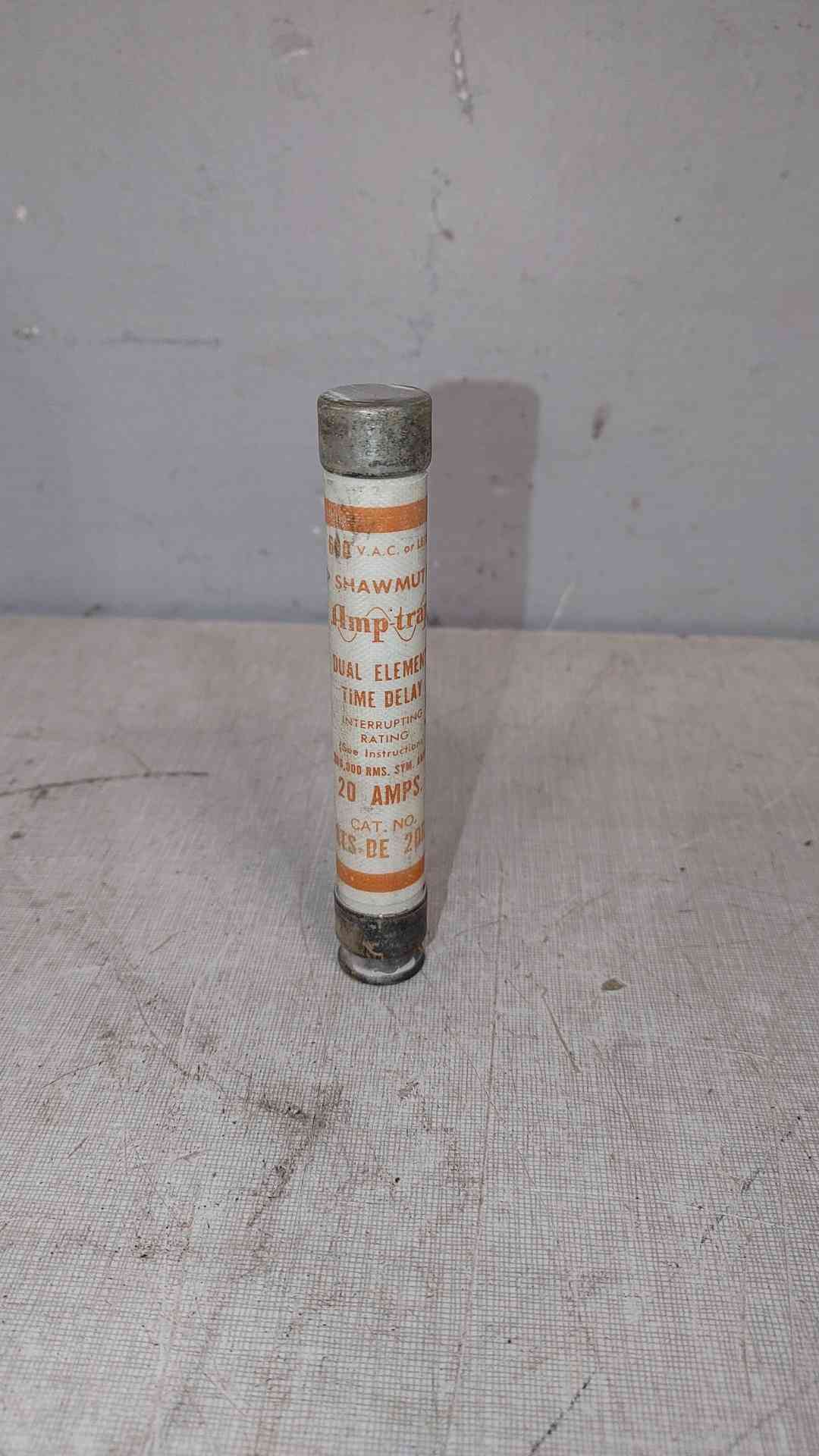 Shawmut 20A 600VAC Dual Element Time Delay Fuse ATS DE 20R (SKU: 112318)