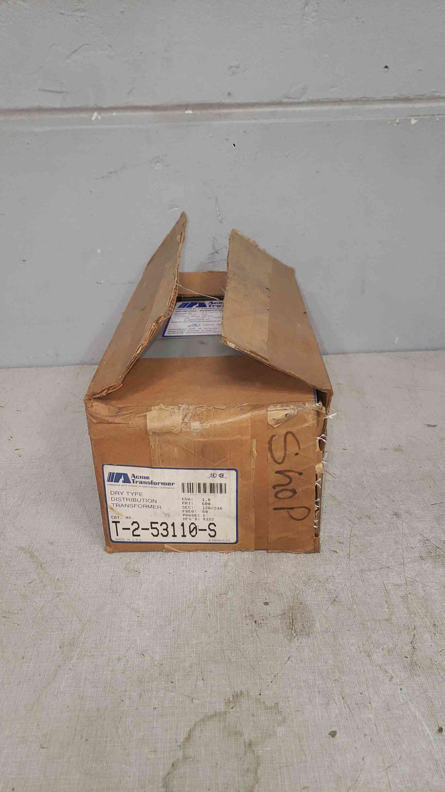 Acme 600-120/240 1KVA 1PH Transformer T-2-53110-S (SKU: 112365)