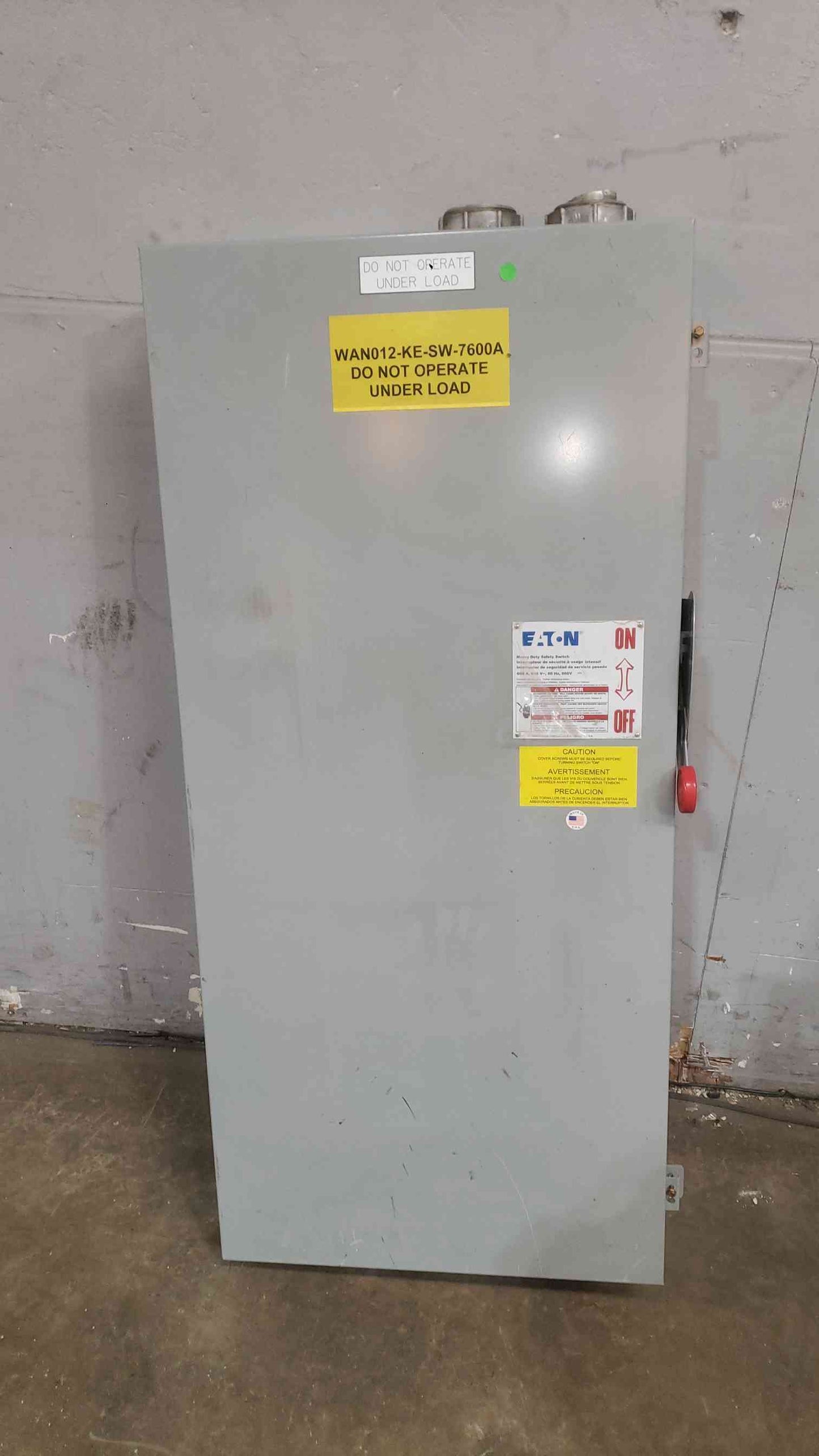 EATON 600A 600V~ Heavy Duty Safety Switch DH266UGK-00NP (SKU: 112457)