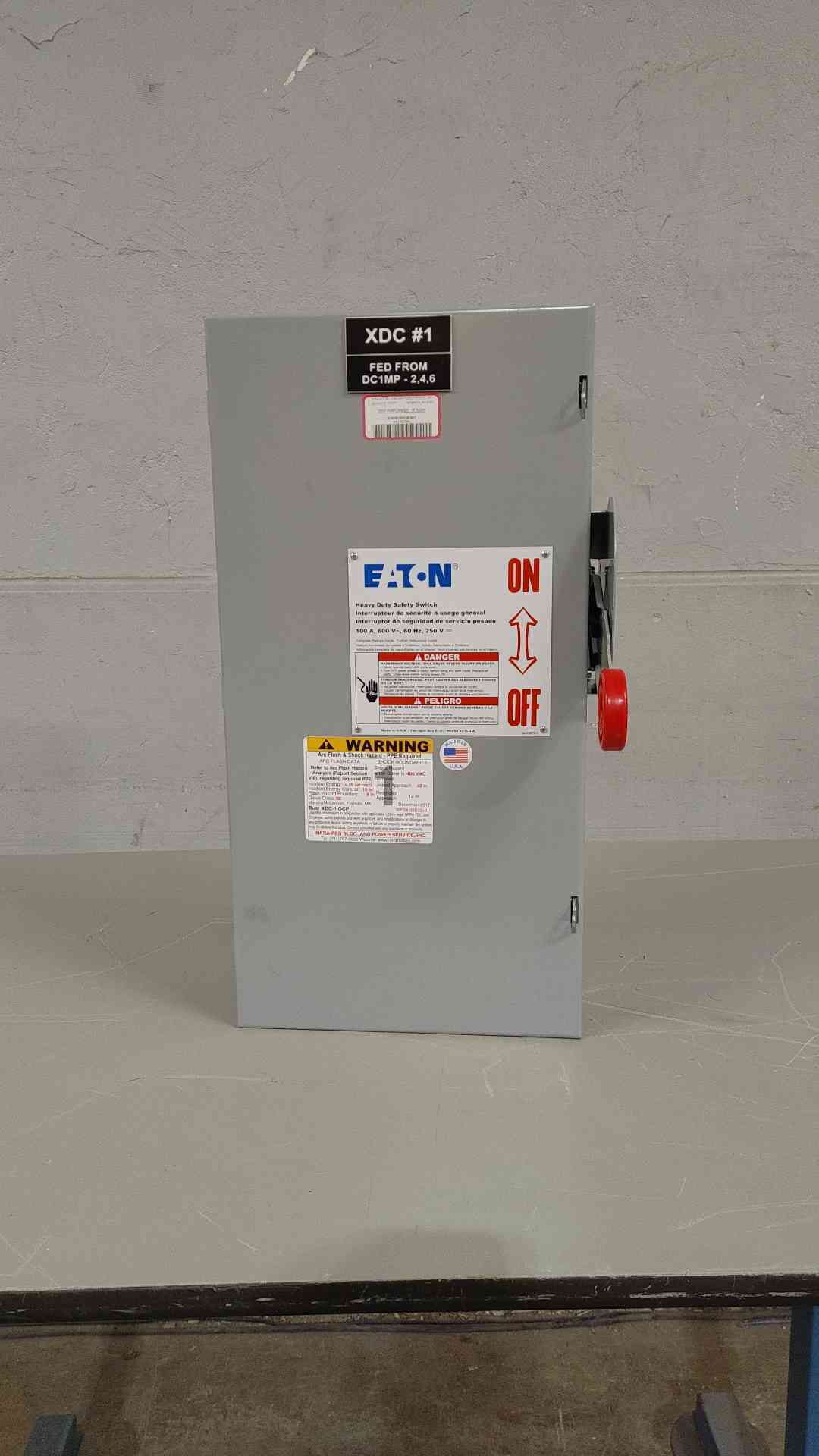 EATON 100A, 600V~, 60Hz, 250V Heavy Duty Safety Switch DH363UGK(SKU: 112471)