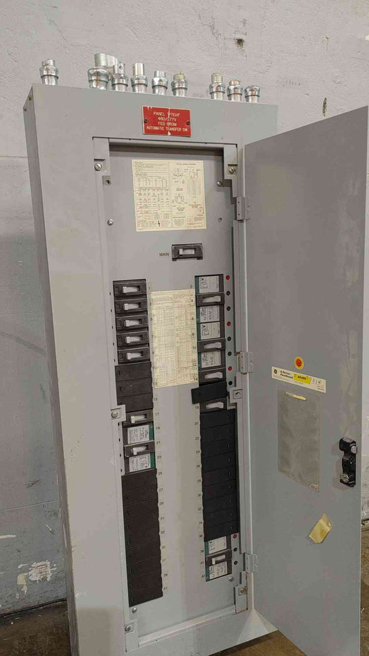 GE A-Series 600A 480/277V 3PH 3W Panelboard AF49S w/ Main (SKU: 112505)