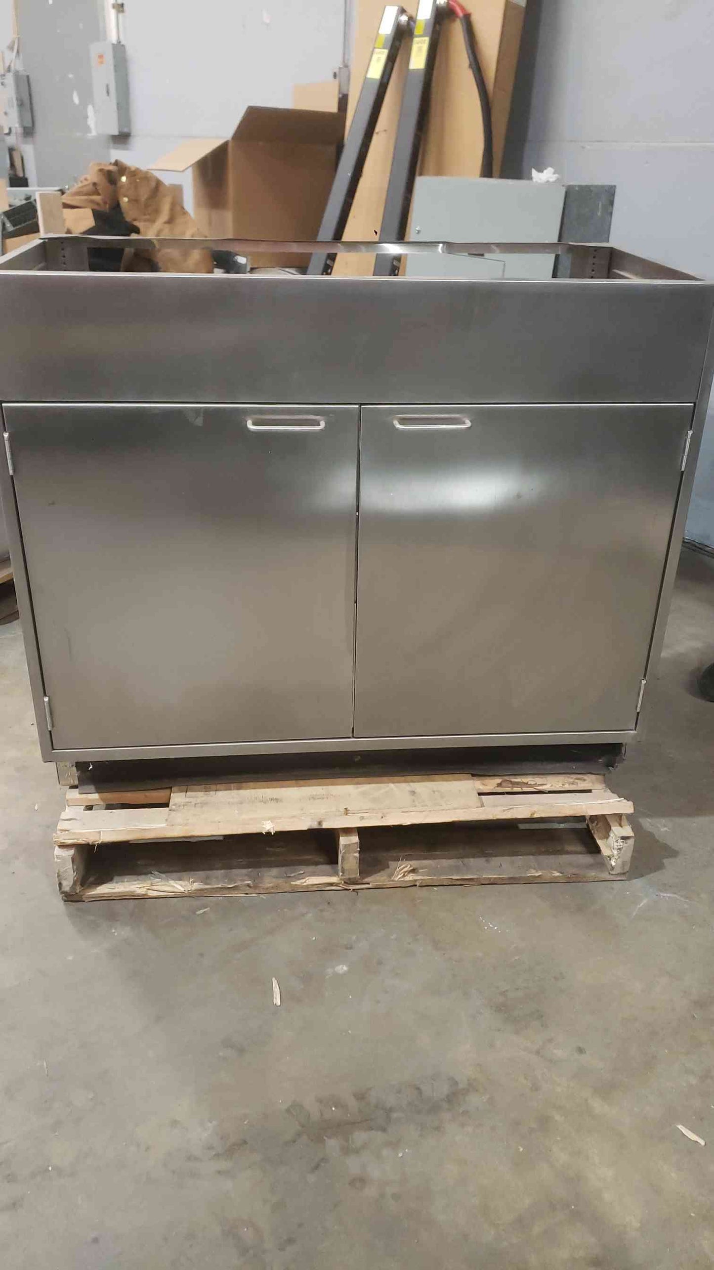 42" Stainless Steel Doors Only Sink Bench Casework (SKU: 112487)