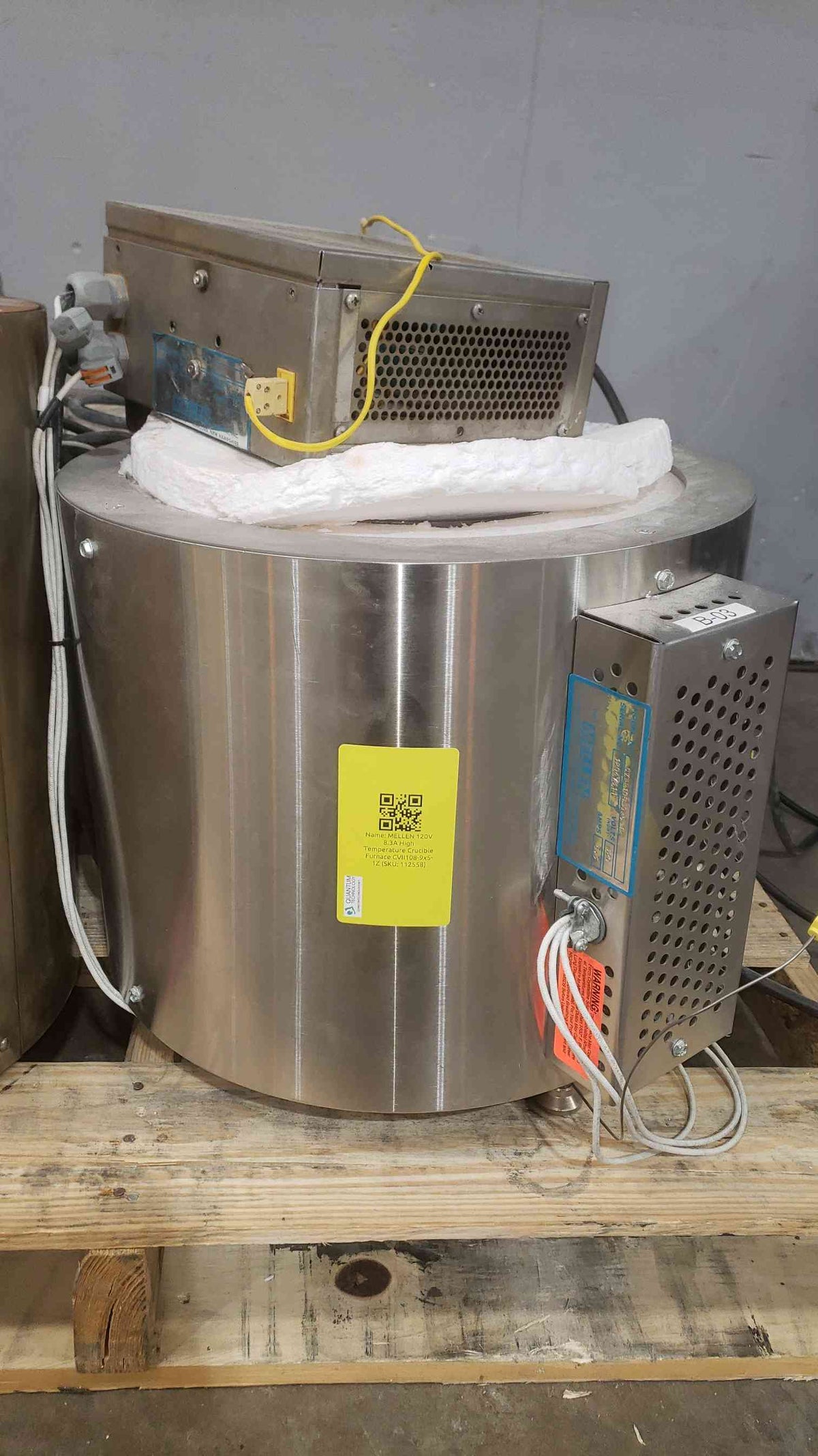 MELLEN 120V 8.3A High Temperature Crucible Furnace CVII108-9x5-1Z (SKU: 112558)