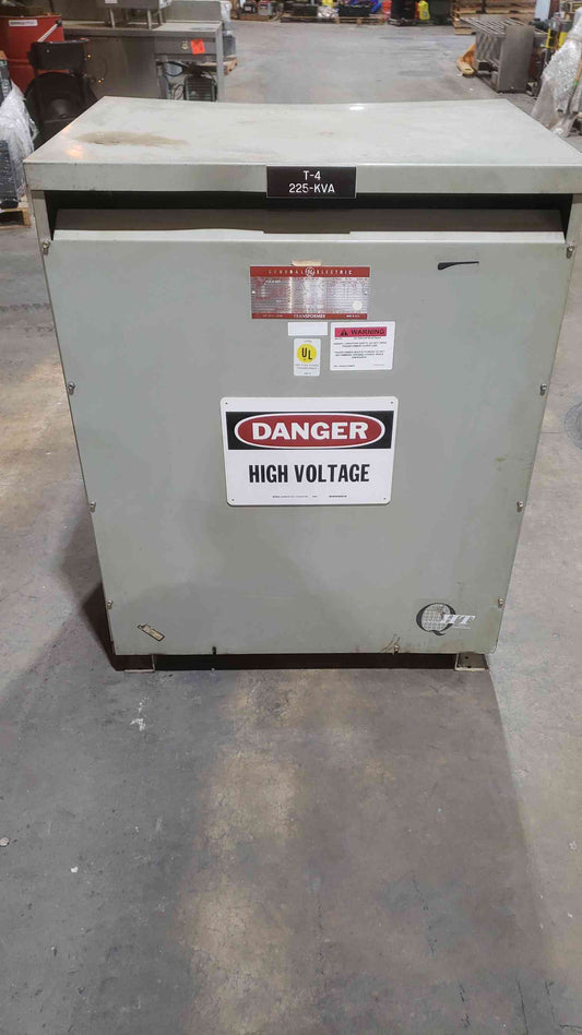 GE 225KVA 480-208/120 Indoor/Outdoor Transformer 9T23 B 3877 (SKU: 112596)