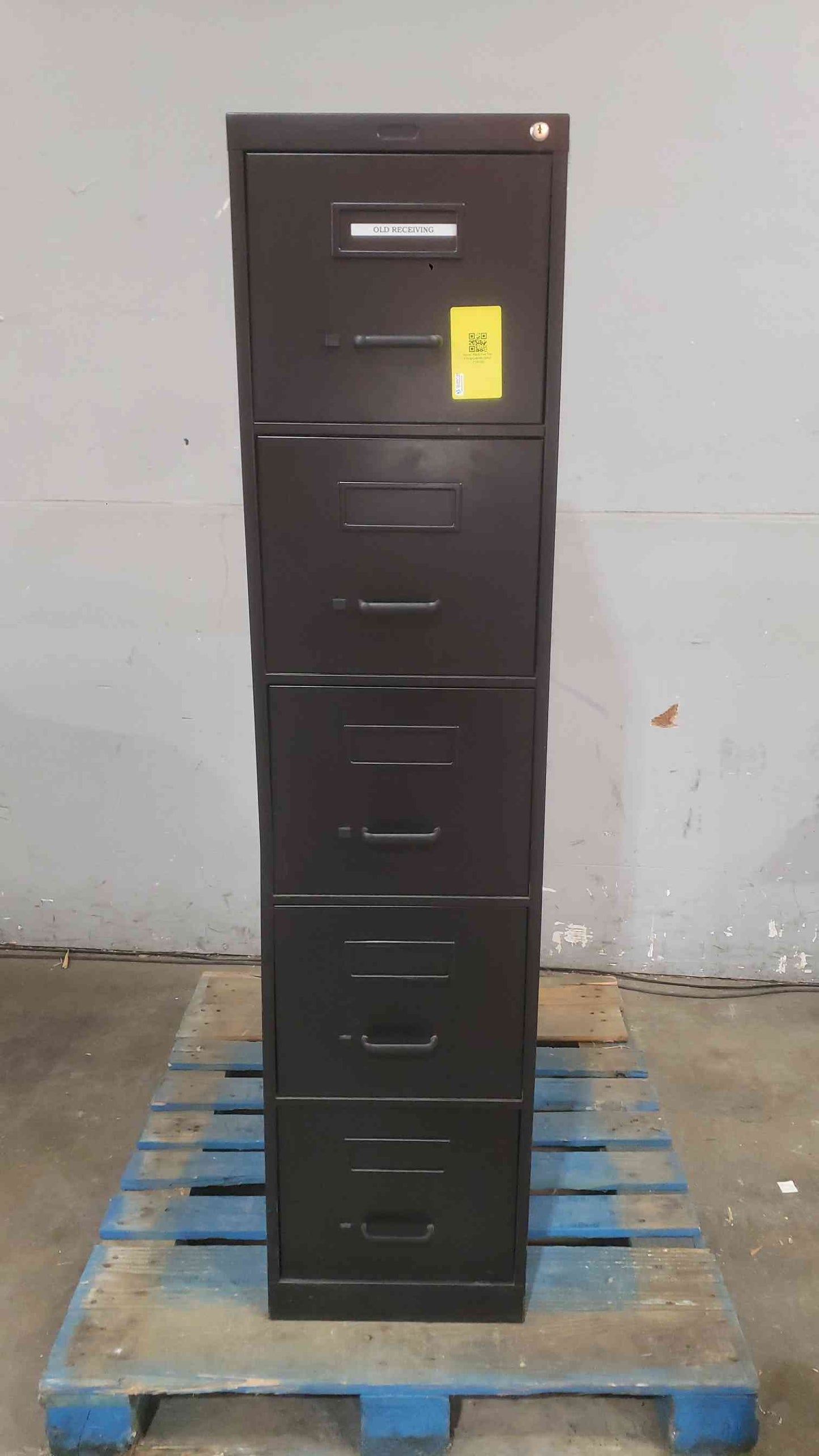 Black Five Tier Filing Cabinet (SKU: 112616)