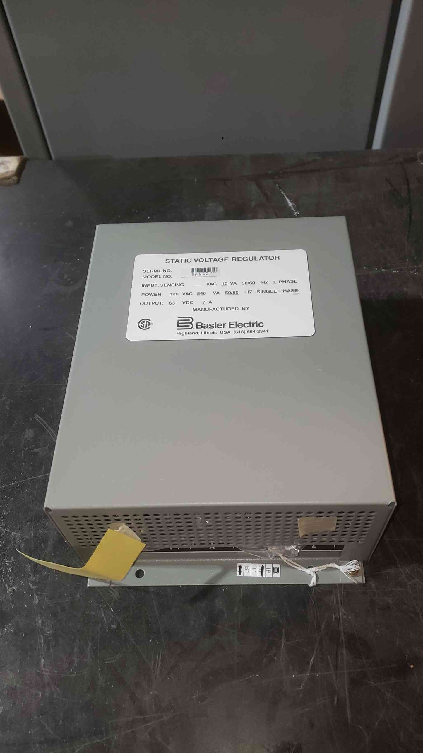 Basler Electric 120VAC 1PH Static Voltage Regulator SR4A-2B15B3A (SKU: 112621)