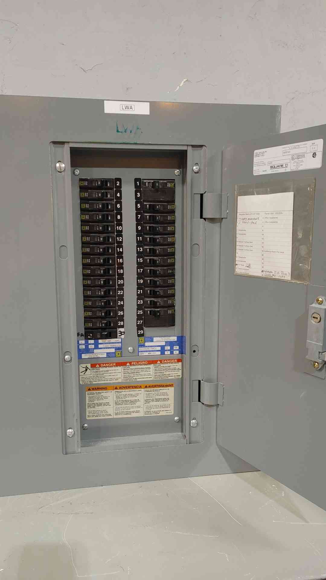 Square D NQOD 100A 240V~48V 3PH 4W Panelboard NQOD430L100CU(SKU: 112649)