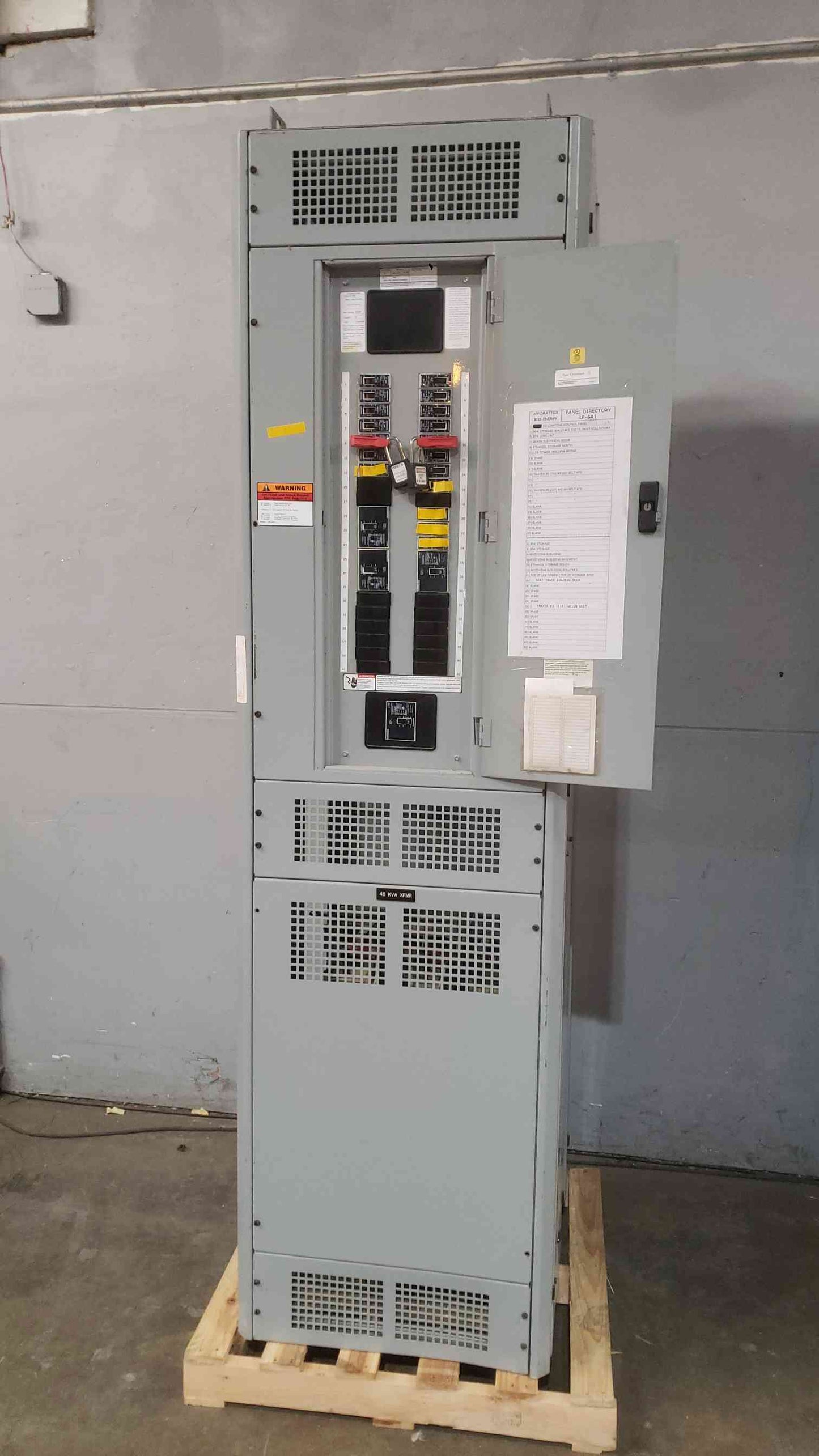 Siemens SB3 480V 3PH Switchboard 45kVA Transformer P1 Panelboard NGB Breakers (SKU: 112758)