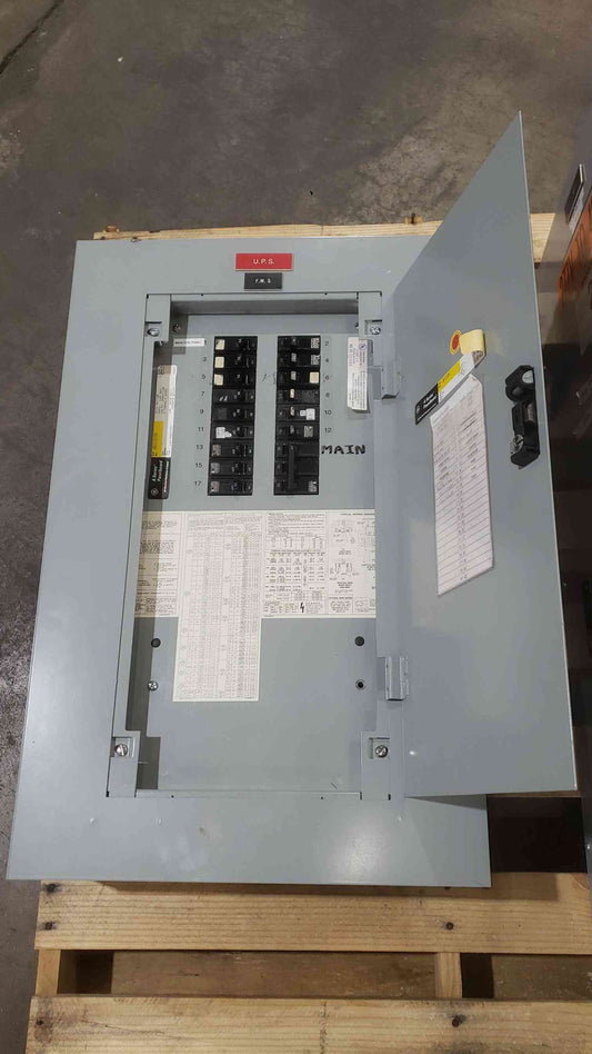 GE A-Series Panelboard AQU3181MB 125A 208Y/120V 3-Phase 4-Wire 18-Circuit Main Breaker Included (SKU: 112801)