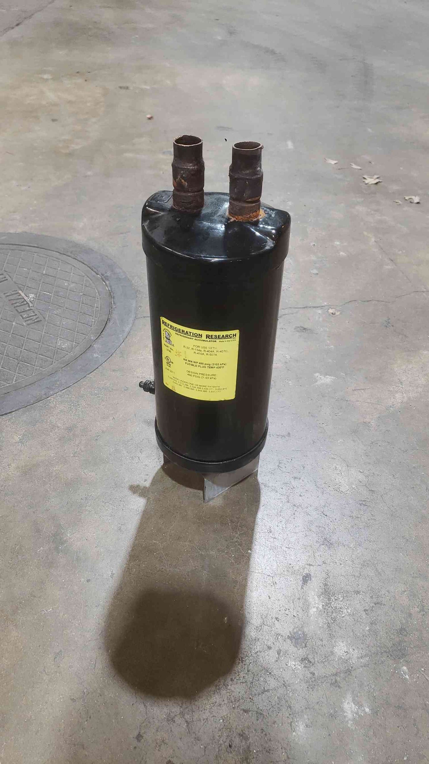 Refrigeration Research 3700 Suction Line Accumulator | HVAC/R Refrigerant Reservoir (SKU: 112846)