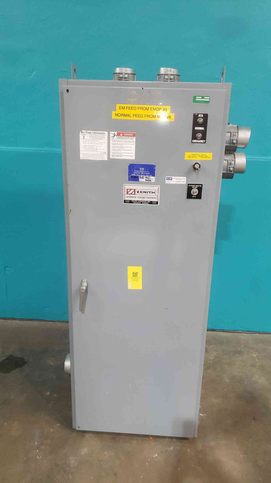 GE Zenith ZTS Series 600A 480V 3PH Automatic Transfer Switch ATS ZTSH60EC-5 (SKU: 112949)