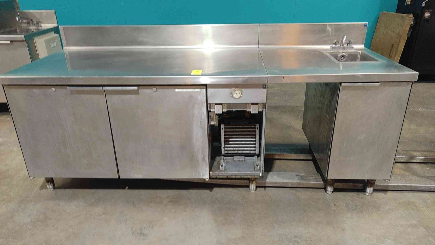 Craig MFG Stainless Steel Rolling Prep Table Sink Refrigerator/Freezer LB-5-33-SC (SKU: 112990)