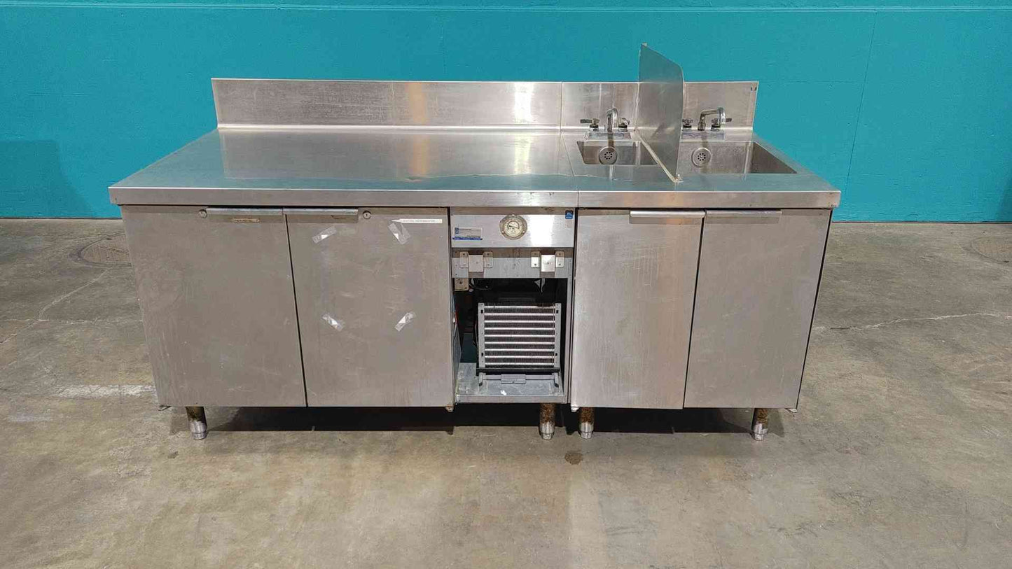 Craig MFG Stainless Steel Cafeteria Prep Dual Sink Commercial Refrigerator/Freezer LB-4-33-SC(SKU: 112994)