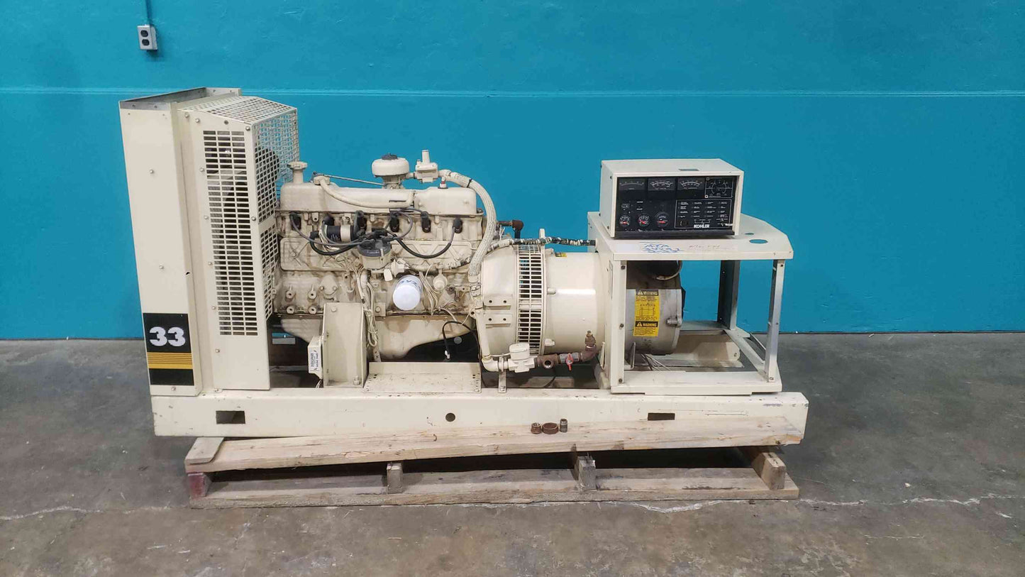 33KW Kohler 33RZ262 Multi-Phase NG/LP 3442.7 Hrs. TESTED (SKU: 113049)