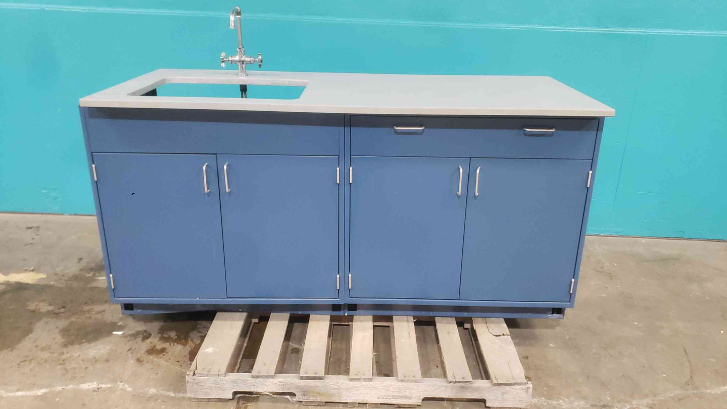 Jamestown 73" Gray Epoxy Sink Bundle Metal Casework (SKU: 113084)